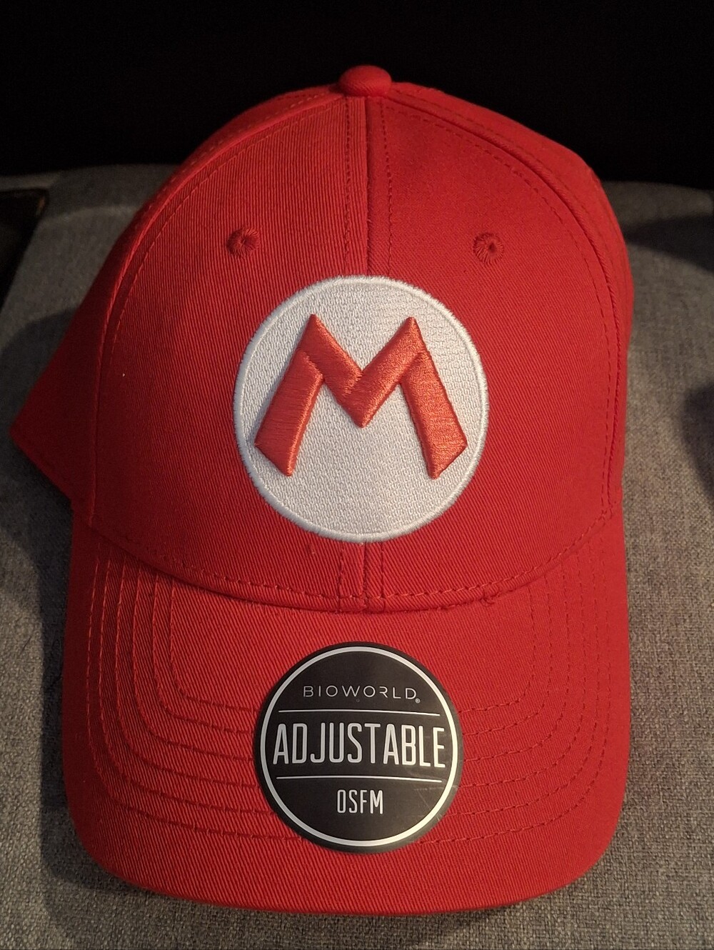 Nintendo Red Baseball Cap with White 'M' Patch